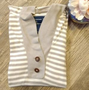 ⭐️. Hoodie American Eagle striped Ribbed top, excellent condition.